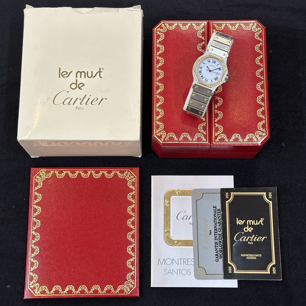 Cartier Santos Octagon 2966 Großes Modell Automatik Stahl/Gold FULLSET