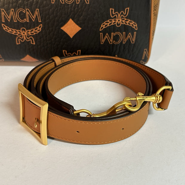 MCM ELLA MAXI BOSTON BAG SPEEDY BRAUN/SCHWARZ UMHÄNGETASCHE SOLD OUT!