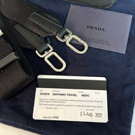 Prada Brique Umhängetasche Schwarz Saffiano Leder TOP ZUSTAND 2022