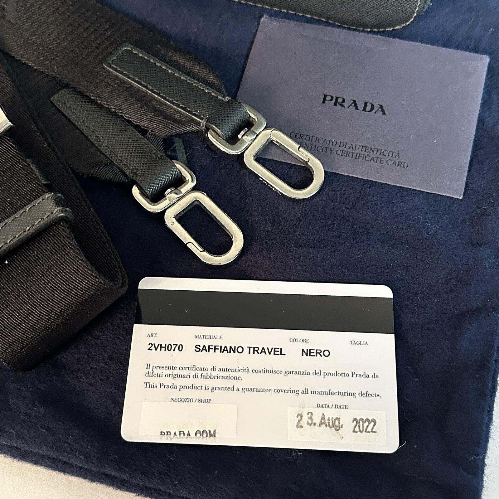 Prada Brique Umhängetasche Schwarz Saffiano Leder TOP ZUSTAND 2022