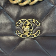 Chanel 19 Flap Bag Braun Lammleder wie NEU