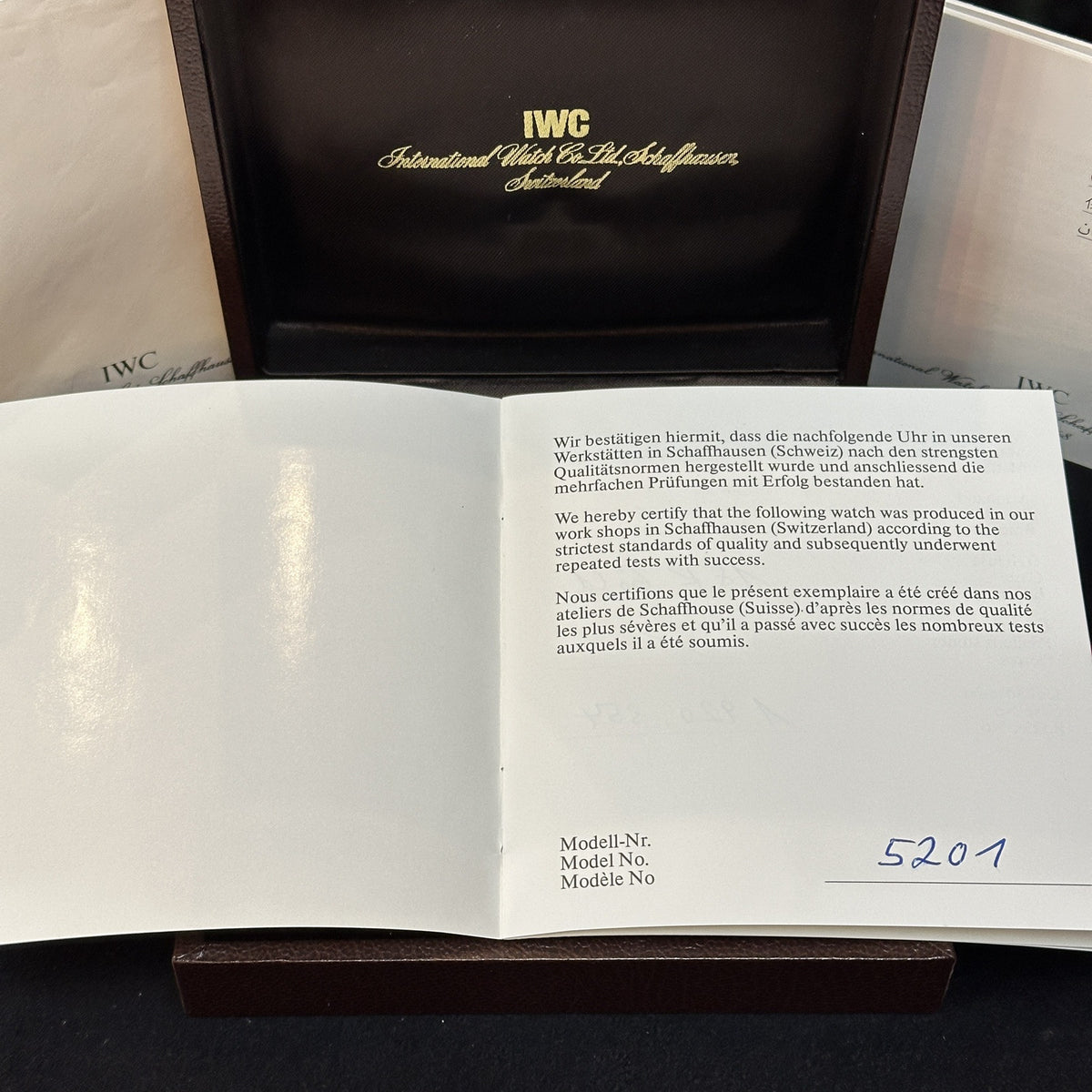IWC Taschenuhr 18k 750er Gelbgold Handaufzug 46mm Ref. 5201 Cal. 952