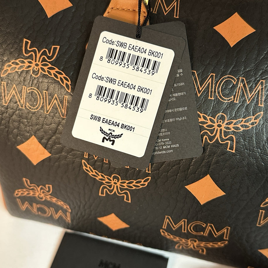 MCM ELLA MAXI BOSTON BAG SPEEDY BRAUN/SCHWARZ UMHÄNGETASCHE SOLD OUT!