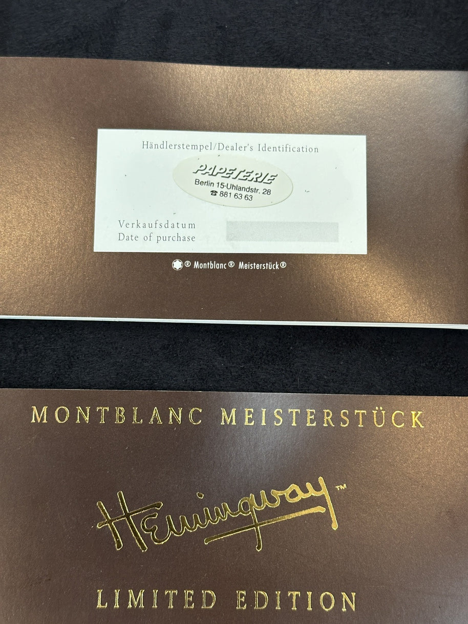 Montblanc Hemingway Kugelschreiber mit Original Box & Zertifikat