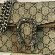 Gucci kleine Dionysus Schultertasche GG Supreme Beige/Taupe 2025 WIE NEU