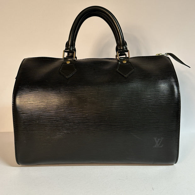 Louis Vuitton Speedy 30 Epi Leder Schwarz 1990 TOP