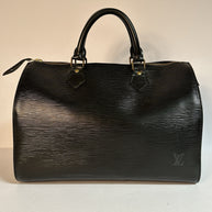 Louis Vuitton Speedy 30 Epi Leder Schwarz 1990 TOP