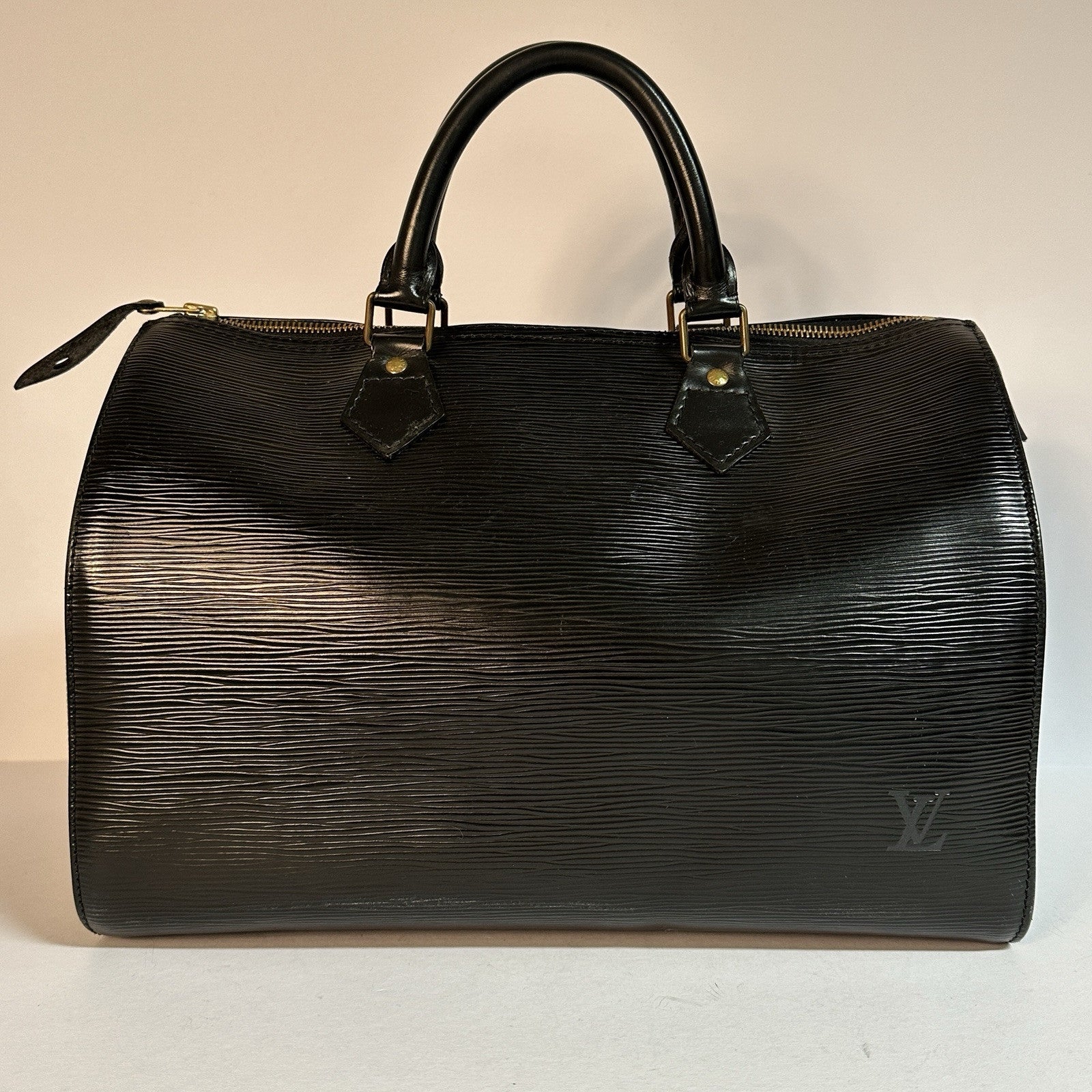 Louis Vuitton Speedy 30 Epi Leder Schwarz 1990 TOP