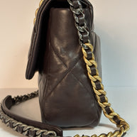 Chanel 19 Flap Bag Braun Lammleder wie NEU