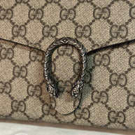 Gucci Dionysus Schultertasche Brieftasche mit Kette GG Supreme Beige/Taupe 2025