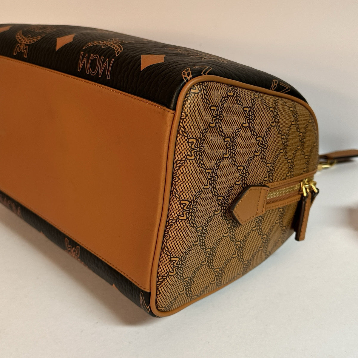 MCM ELLA MAXI BOSTON BAG SPEEDY BRAUN/SCHWARZ UMHÄNGETASCHE SOLD OUT!