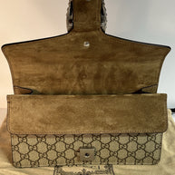 Gucci kleine Dionysus Schultertasche GG Supreme Beige/Taupe 2025 WIE NEU
